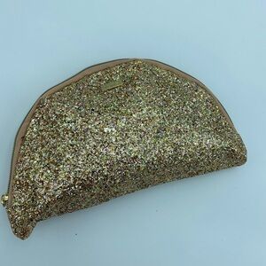 TARTE Glitter Half Moon Makeup Case Clutch NWT